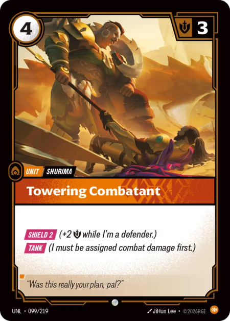 Towering Combatant [Common] UNL 099/219 - Riftbound Unleashed