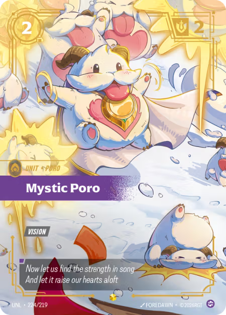 Mystic Poro [Overnumbered] UNL 224/219 - Riftbound Unleashed