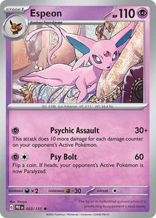 Espeon [Rare] #033/131 Pokemon Prismatic Evolutions