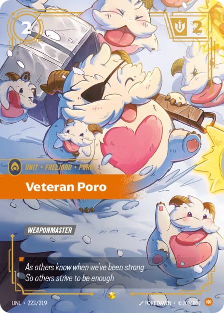 Veteran Poro [Overnumbered] UNL 223/219 - Riftbound Unleashed