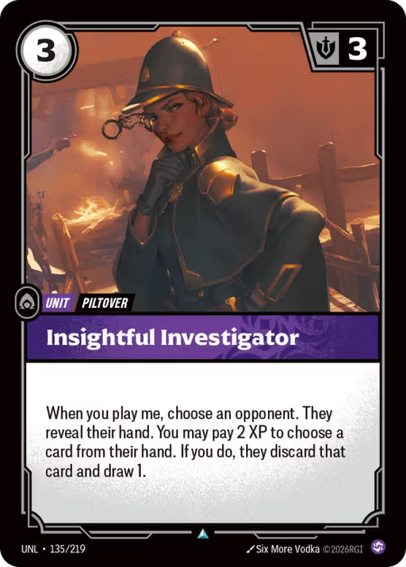Insightful Investigator [Uncommon] UNL 135/219 - Riftbound Unleashed
