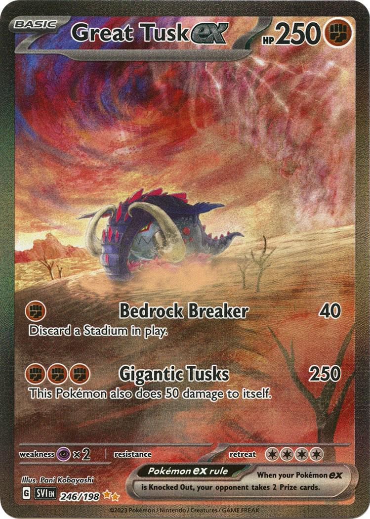 Great Tusk Ex #246 Pokemon Scarlet & Violet