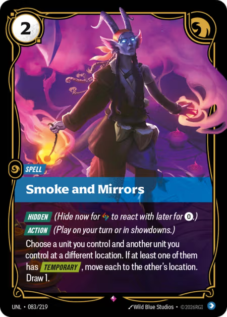 Smoke and Mirrors [Rare] UNL 083/219 - Riftbound Unleashed