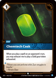 Chemtech Cask [Common] SFD 063/221 - Riftbound Spiritforged