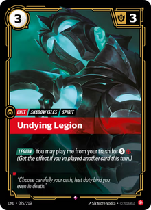 Undying Legion [Rare] UNL 025/219 - Riftbound Unleashed