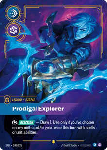 Ezreal - Prodigal Explorer [Overnumbered] SFD 248/221 - Riftbound Spiritforged