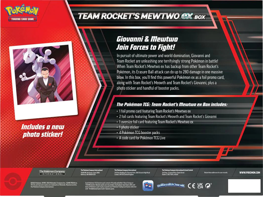 Pokemon: Team Rocket's Mewtwo ex Box