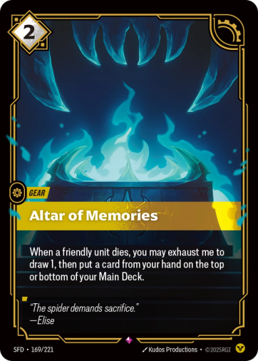 Altar of Memories [Rare] SFD 169/221 -  Riftbound Spiritforged
