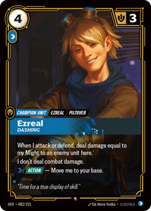 Ezreal - Dashing [Rare] SFD 82/221 - Riftbound Spiritforged