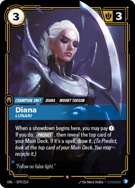 Diana, Lunari [Rare] UNL 079/219 - Riftbound Unleashed