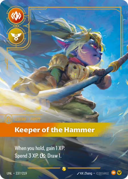 Poppy - Keeper of the Hammer [Overnumbered] UNL 237/219 - Riftbound Unleashed