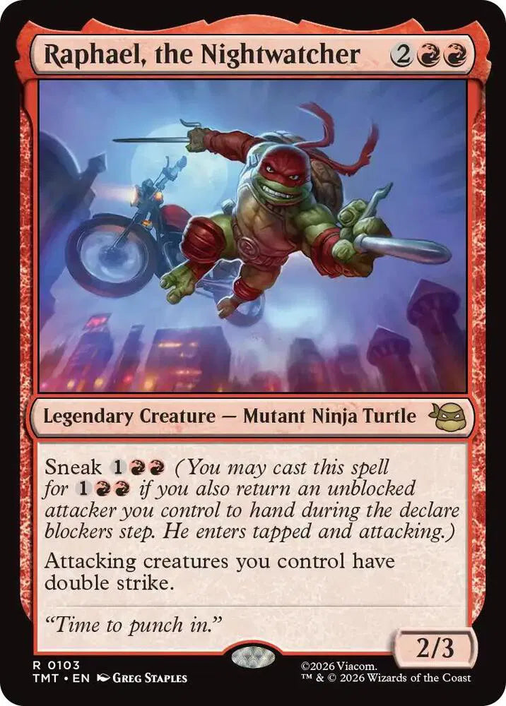 Raphael, the Nightwatcher [Foil] - MTG Teenage Mutant Ninja Turtles R 103