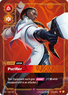 Lucian - Purifier [Rare] SFD 183/221 -  Riftbound Spiritforged