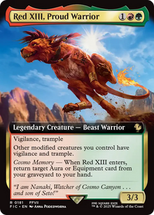 Red XIII, Proud Warrior [FINAL FANTASY] Magic The Gathering [0181] Extended Art