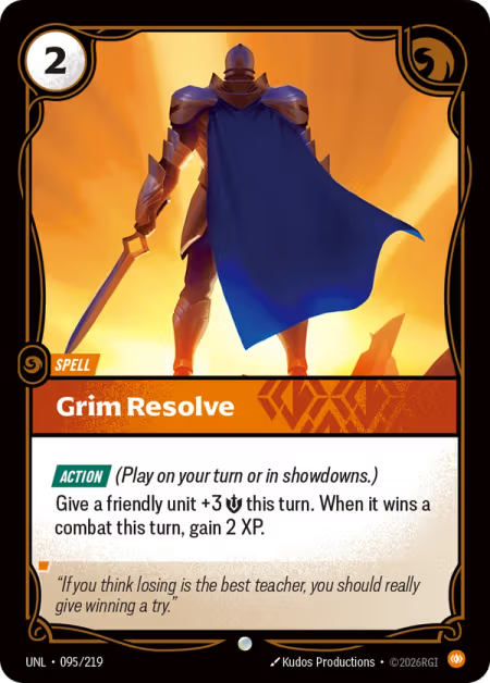 Grim Resolve [Common] UNL 095/219 - Riftbound Unleashed