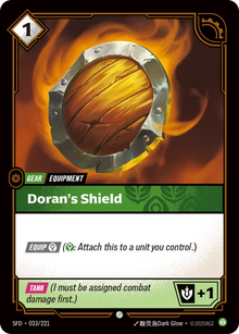 Doran's Shield  [Common] SFD 033/221 - Riftbound Spiritforged