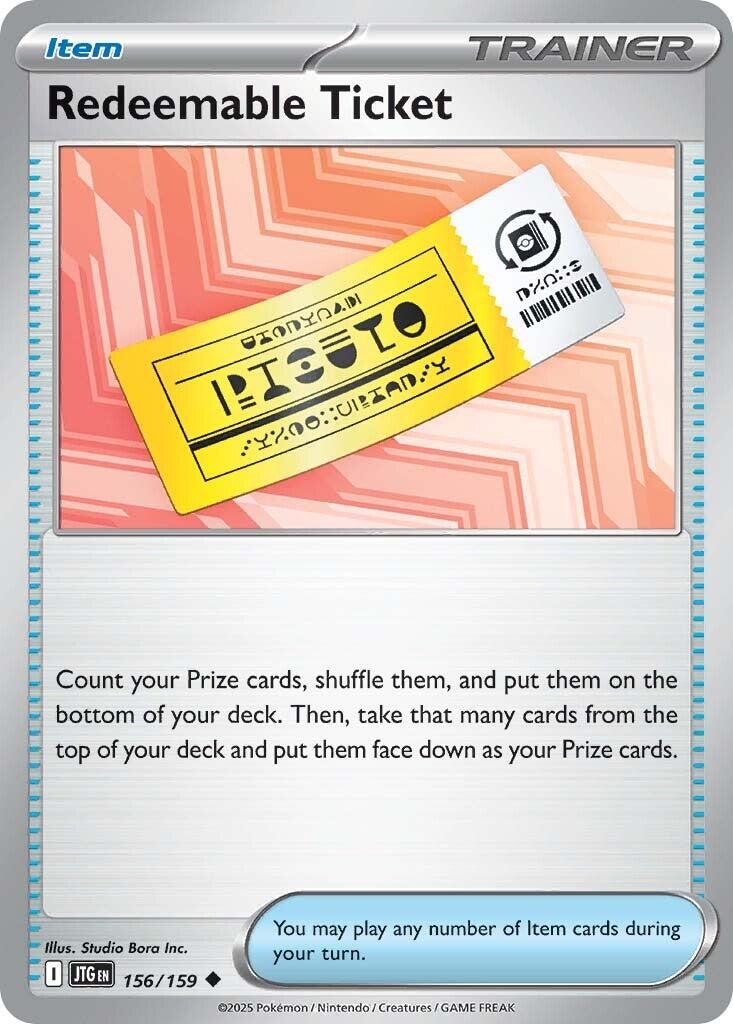 Redeemable Ticket [Uncommon] #156/159 - Pokemon Journey Together