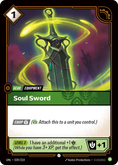 Soul Sword [Common] UNL 039/219 - Riftbound Unleashed