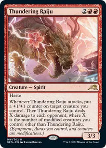 Thundering Raiju - MTG Kamigawa: Neon Dynasty R 166