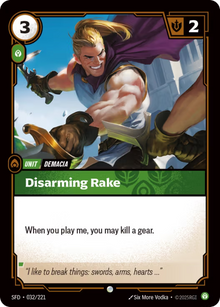 Disarming Rake  [Common] SFD 032/221 - Riftbound Spiritforged