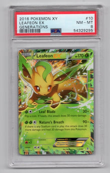 Leafeon EX [Holo Rare] #10/83 - XY Generations [SLAB PSA 8]
