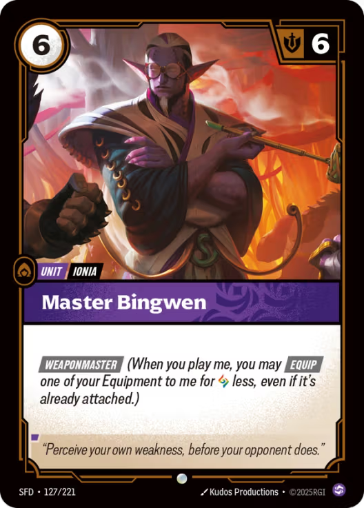 Master Bingwen [Common] SFD 127/221 -  Riftbound Spiritforged