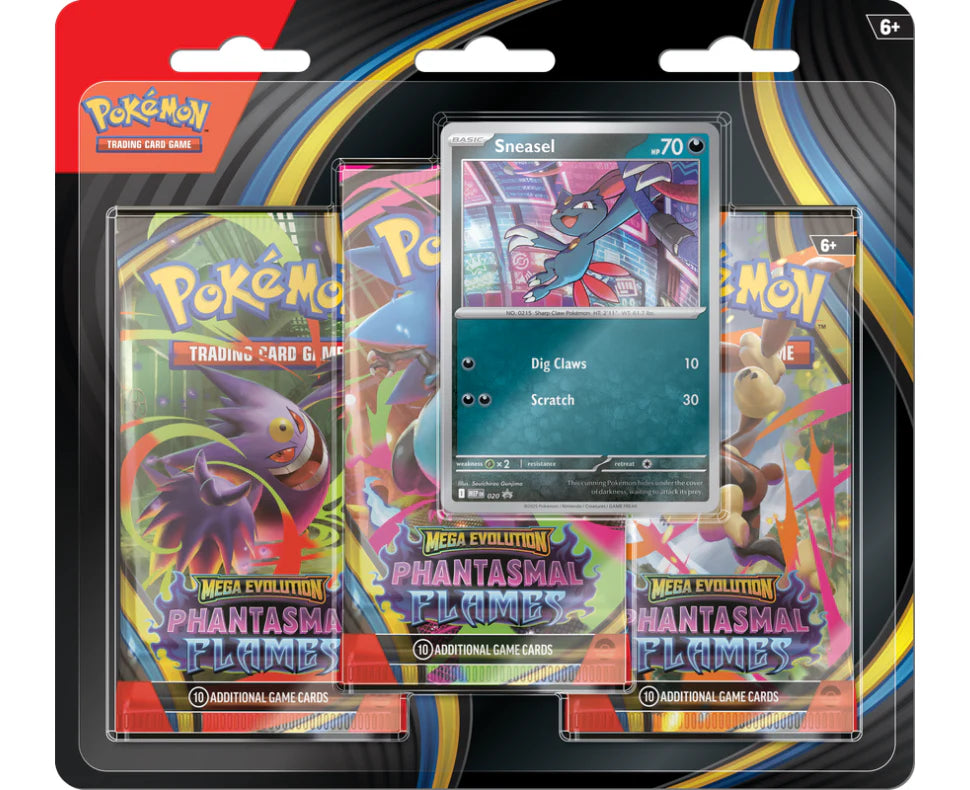 Pokémon TCG - Mega Evolution - Phantasmal Flames - 3 Pack Blister - Sneasel