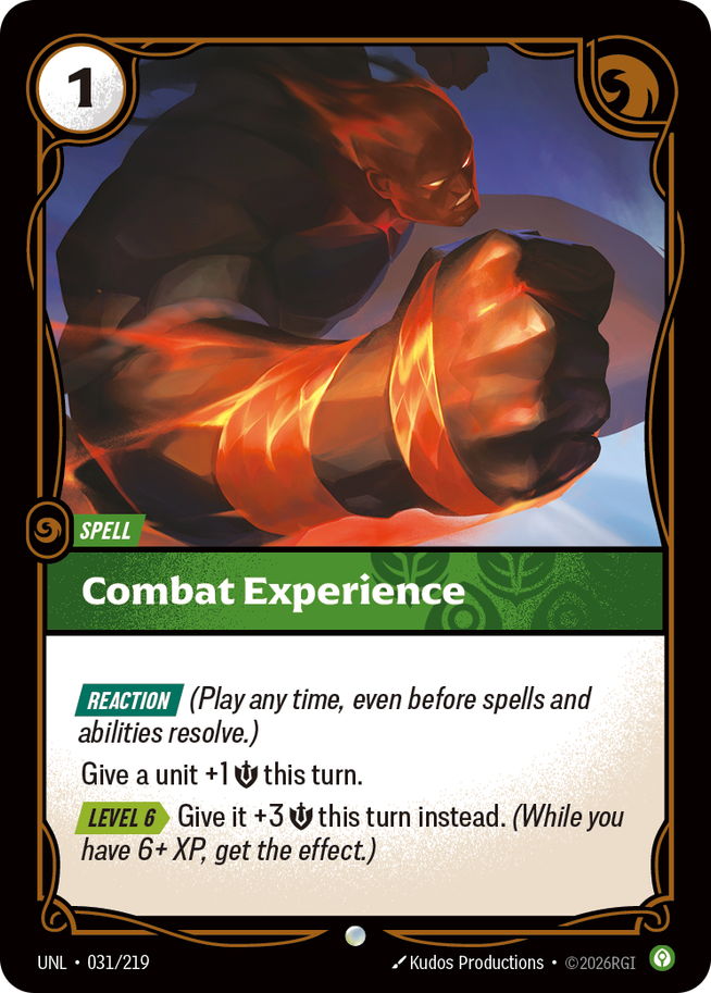 Combat Experience [Common] UNL 031/219 - Riftbound Unleashed
