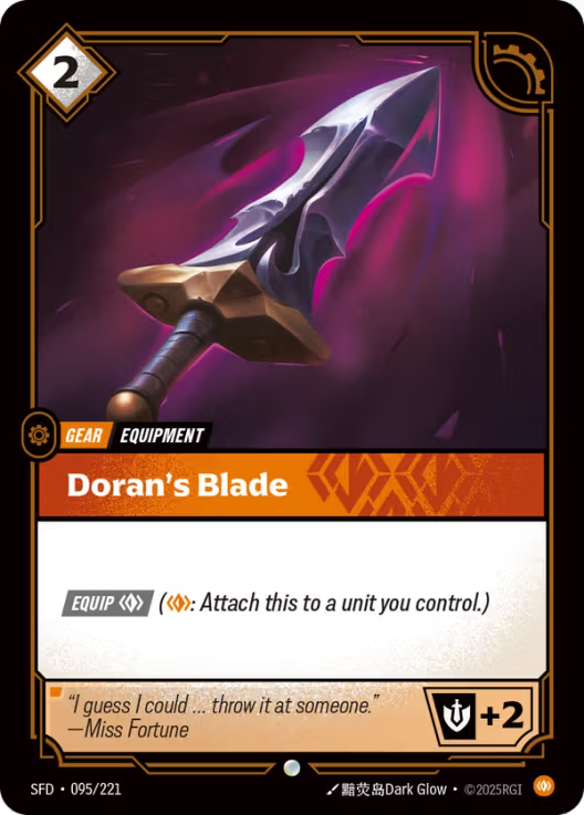 Doran's Blade [Common] SFD 095/221 -  Riftbound Spiritforged