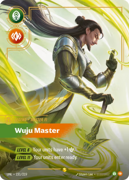 Master Yi - Wuju Master [Overnumbered] UNL 231/219 - Riftbound Unleashed