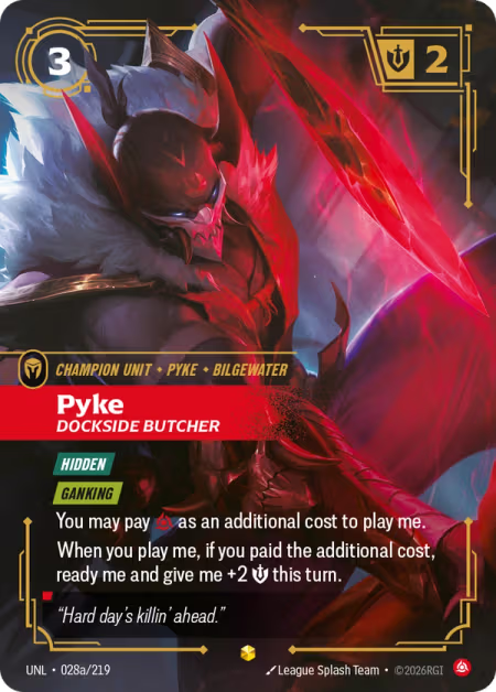Pyke, Dockside Butcher [Alternate Art] UNL 028a/219 - Riftbound Unleashed