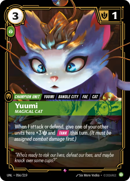 Yuumi, Magical Cat [Rare] UNL 056/219 - Riftbound Unleashed