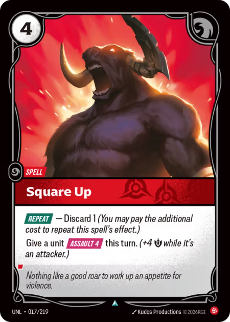 Square Up [Uncommon] UNL 017/219 - Riftbound Unleashed