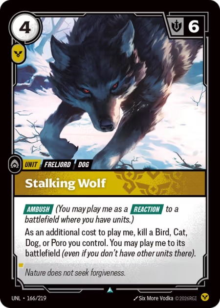 Stalking Wolf [Uncommon] UNL 166/219 - Riftbound Unleashed