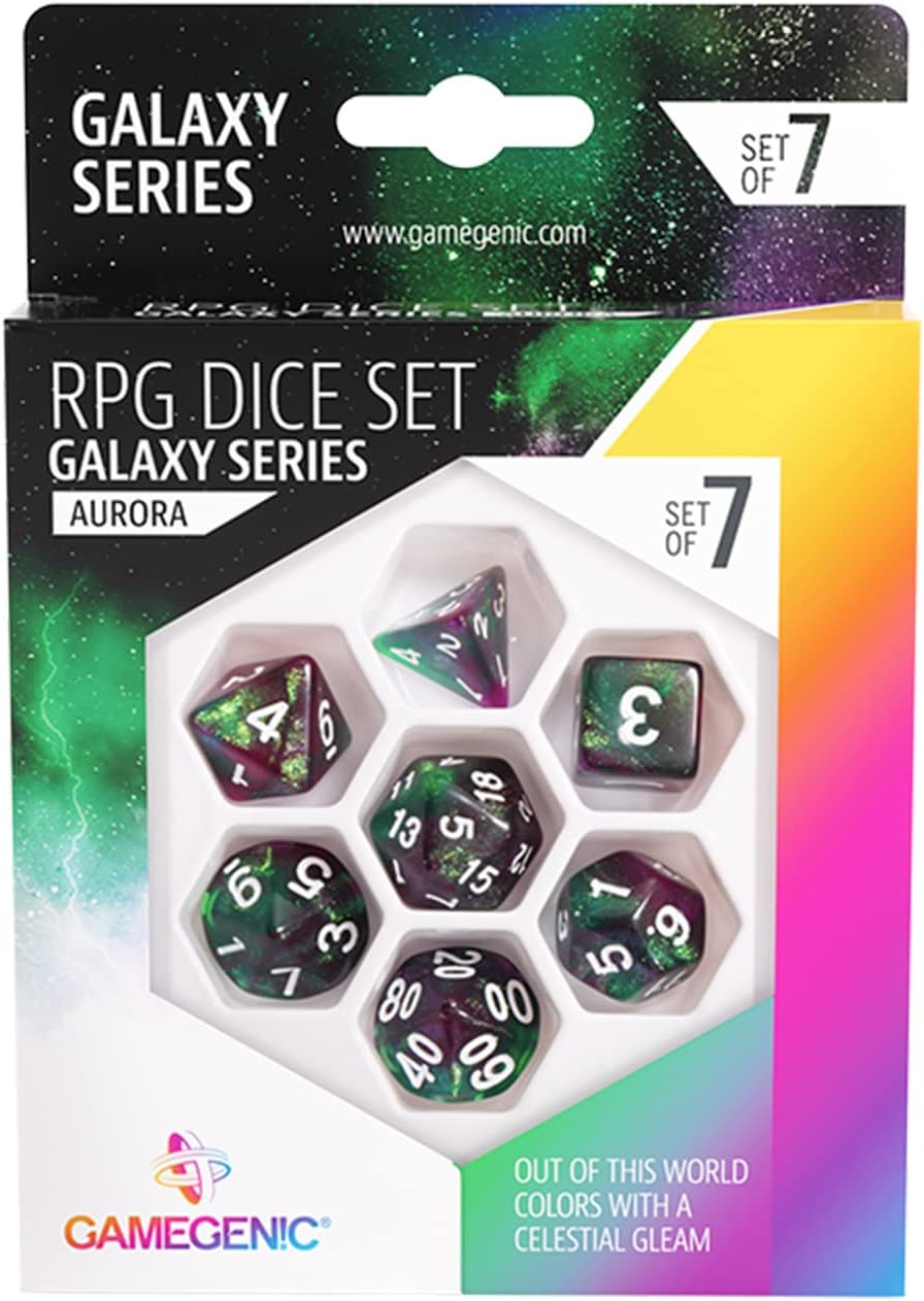 Dice: 7 pc: Galaxy Series: Aurora