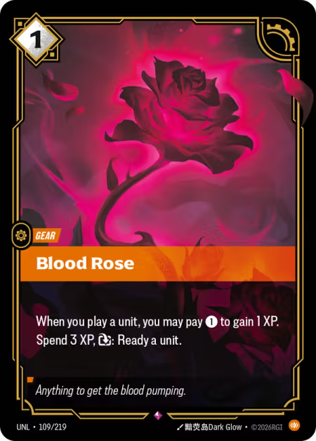 Blood Rose [Rare] UNL 109/219 - Riftbound Unleashed