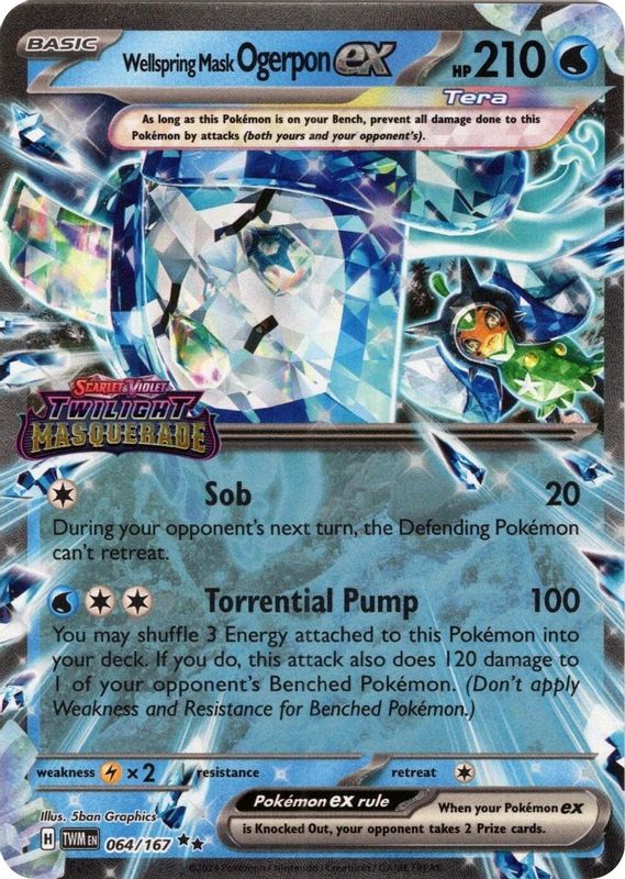 Wellspring Mask Ogerpon ex [Twilight Masquerade Stamp] #064/167