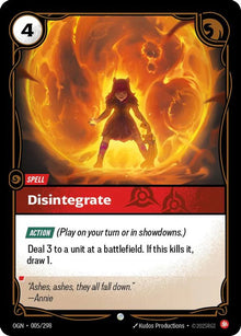 Disintegrate [Common] #005/298 - Origins