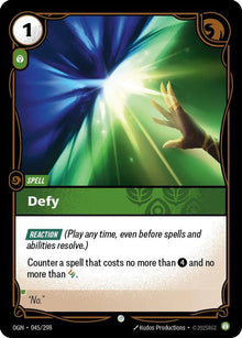 Defy [Common] #045/298 - Origins