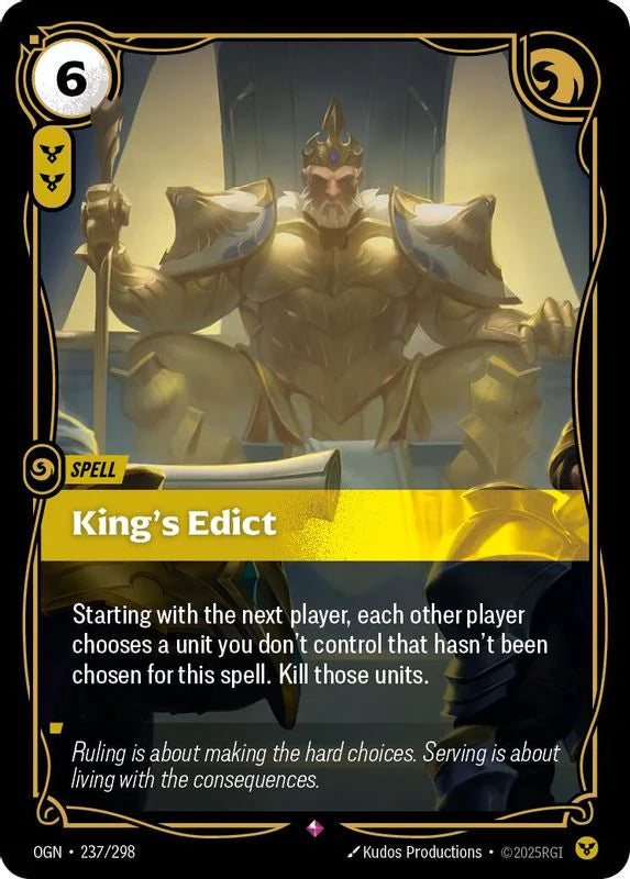 King's Edict [Rare] #237/298 - Origins