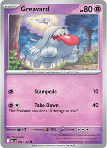 Greavard [Common] #065/132 - Mega Evolution