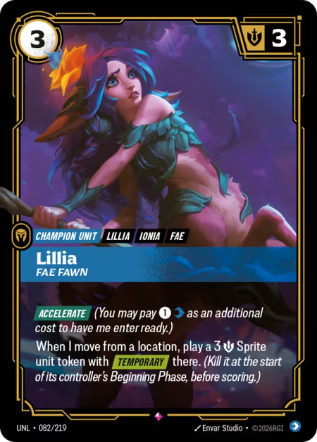 Lillia, Fae Fawn [Rare] UNL 082/219 - Riftbound Unleashed