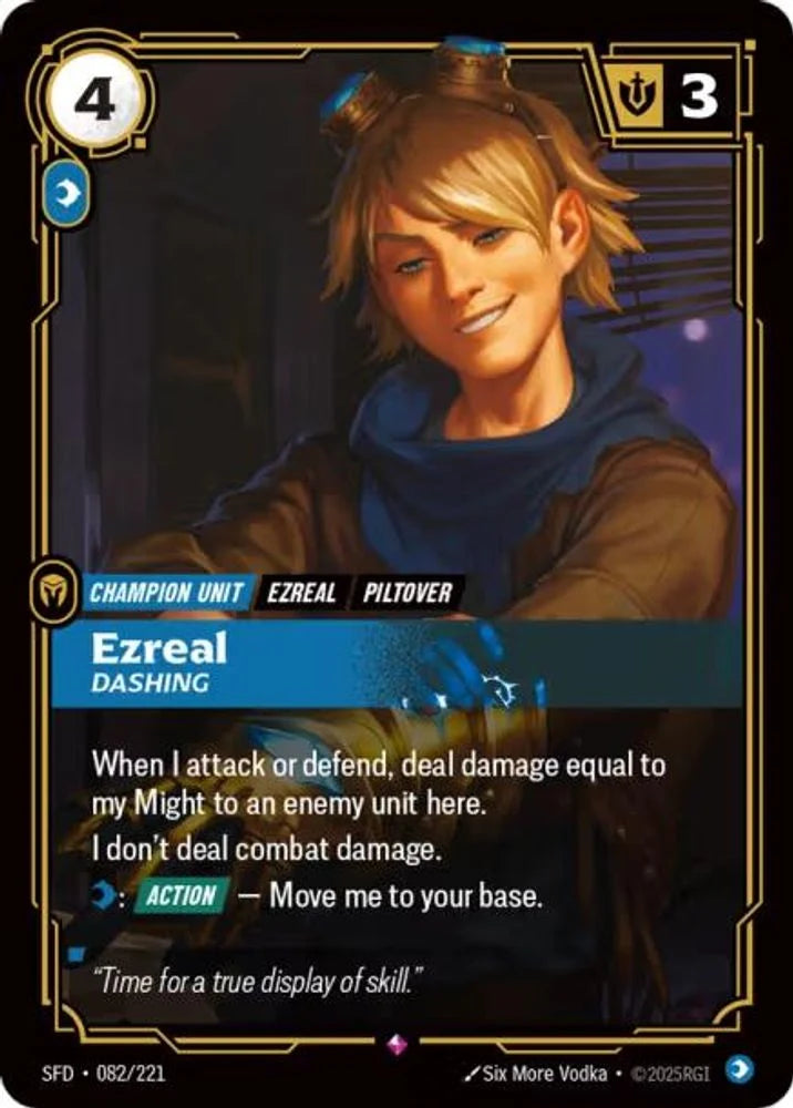 Ezreal - Dashing [Rare] #082/221 - Spiritforged