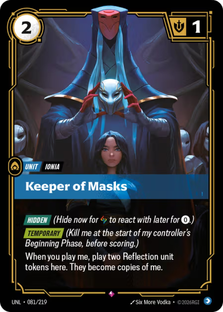Keeper of Masks [Rare] UNL 081/219 - Riftbound Unleashed