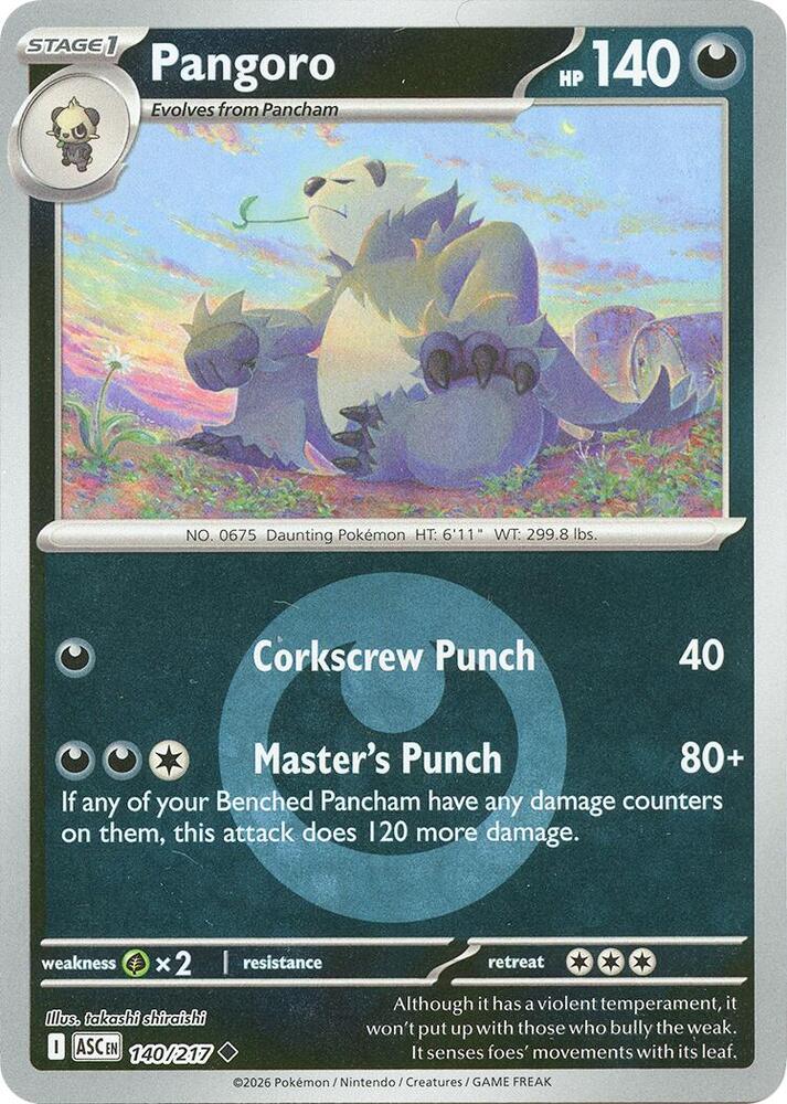 Pangoro [Energy Symbol Pattern/Uncommon] #140/217 - Ascended Heroess