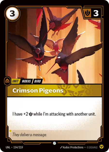 Crimson Pigeons [Common] UNL 154/219 - Riftbound Unleashed