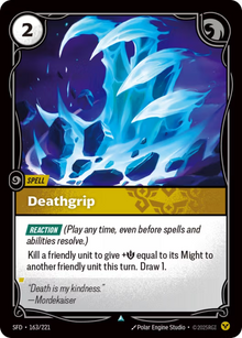 Deathgrip [Uncommon] SFD 163/221 -  Riftbound Spiritforged