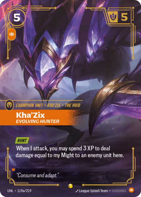Kha'Zix, Evolving Hunter  [Alternate Art] UNL 119a/219 - Riftbound Unleashed
