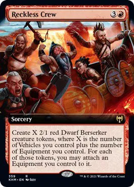 Reckless Crew [Foil Extended Art] MTG Kaldheim R 359