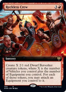 Reckless Crew [Foil Extended Art] MTG Kaldheim R 359